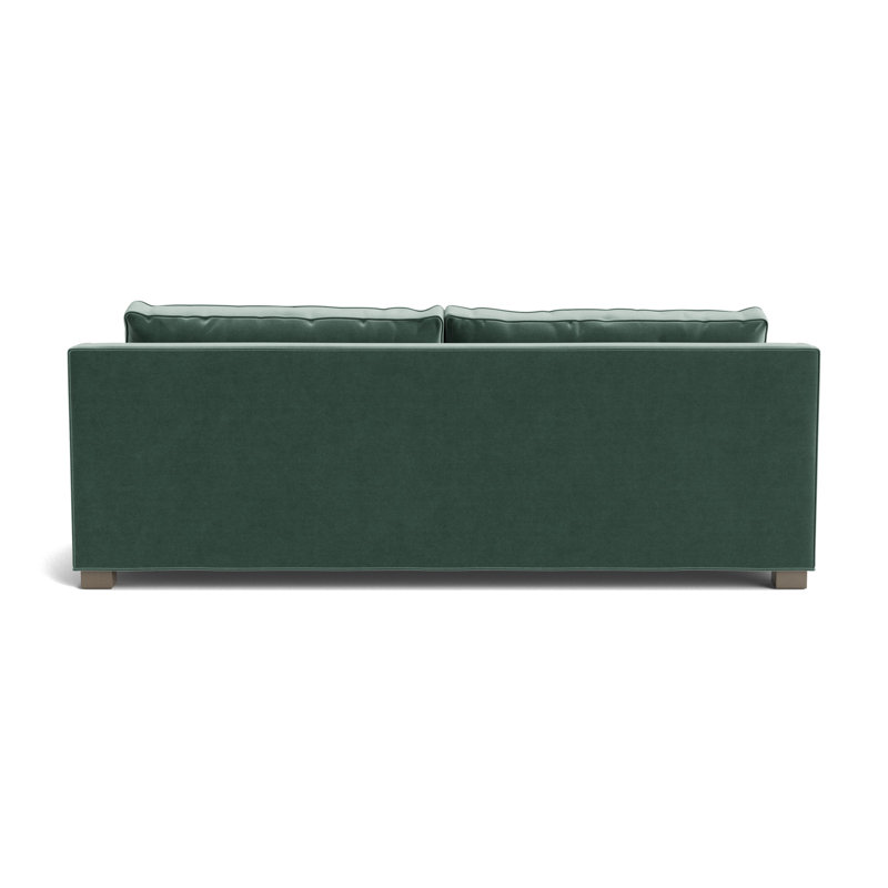 Keaton Slope No Nail 84 Sofa, Performance Velvet - Jade, Driftwood