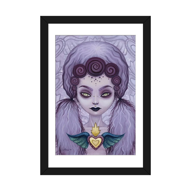 « rosa », impression sur toile, H 24 po x l 16 po x P 1 po, Papier d'art encadré noir, Blanc