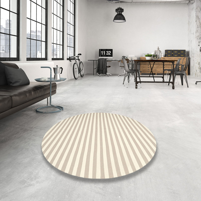 Tapis gris/brun zone contemporaine, Rond 4 pi