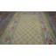 Tapis de couloir antique en laine ivoire Aubusson