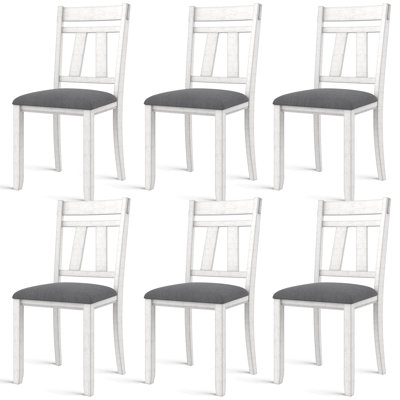 Ensemble de chaises de salle à manger en bois massif, chaises en bois avec siège rembourré, chaises de cuisine avec pieds en bois d'hévéa massif pour la salle à manger, cuisine
