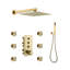 Système de douche thermostatique mural 3 fonctions 12 po-119092641