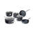 Granitestone Stackable Space Saving 10 Piece Aluminum Non Stick Cookware Set, Oven & Dishwasher Safe