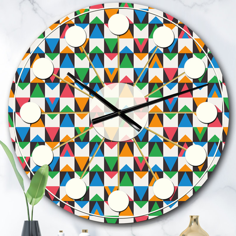 Horloge murale rétro Mid-Century, Surdimensionné