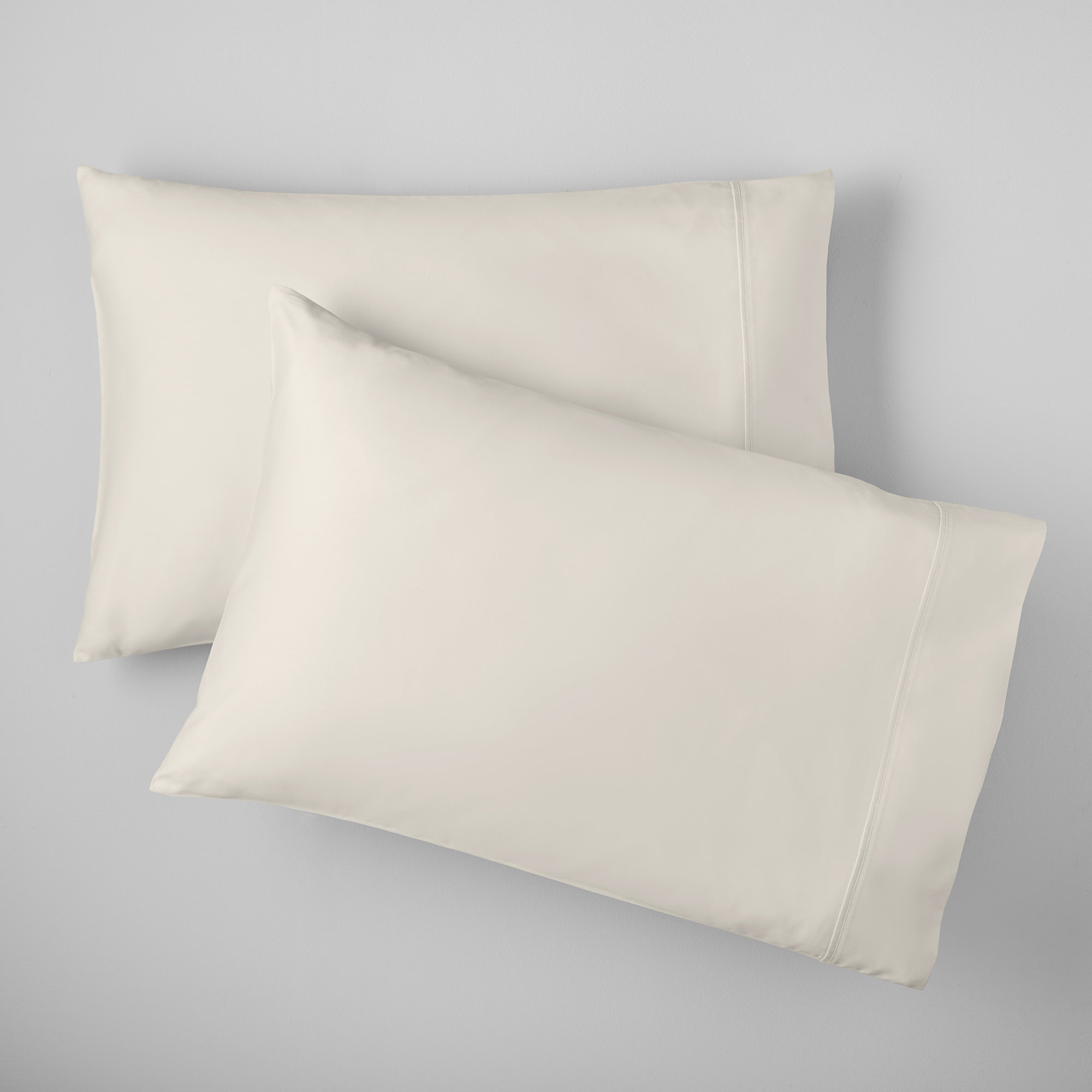 Hayward Egyptian-Quality Cotton Sateen Pillowcase Set, King - 2 King Pillowcases, Sand