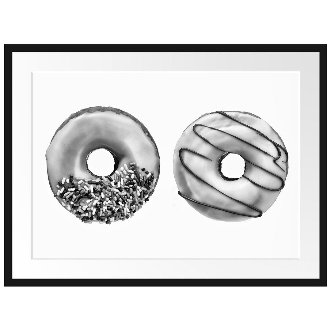 Gerahmtes Poster Glasierte Donuts