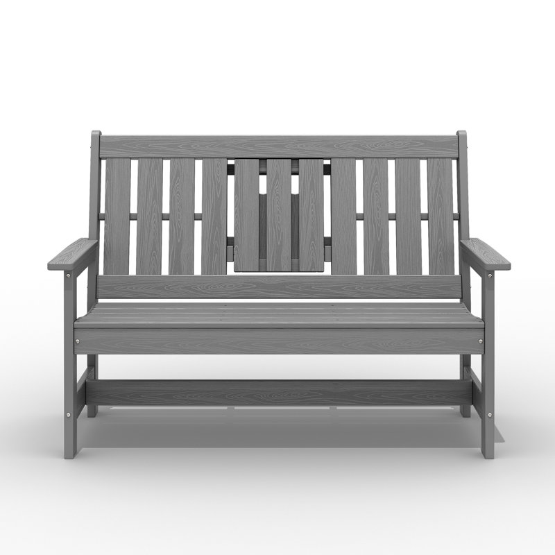 Banc d'extérieur - Banc de jardin durable pour patio et pelouse, Gris