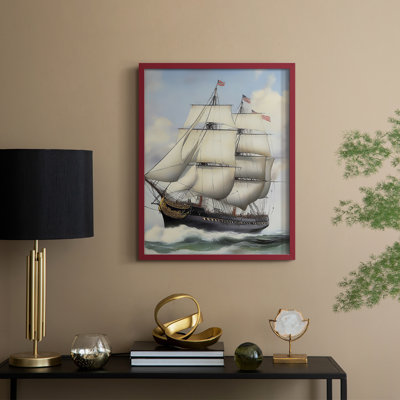 NAUTICAL Series LXII, reproduction encadrée - bois massif