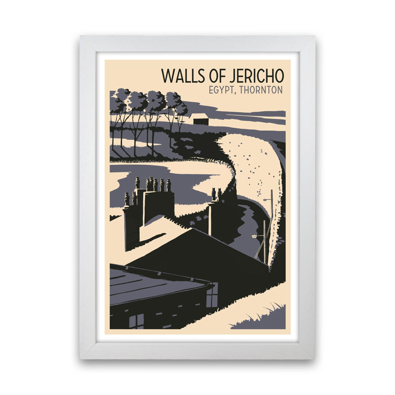Walls Of Jericho by Richard O'Neill - Print, White Framed, 63cm H x 46cm W x 3cm D