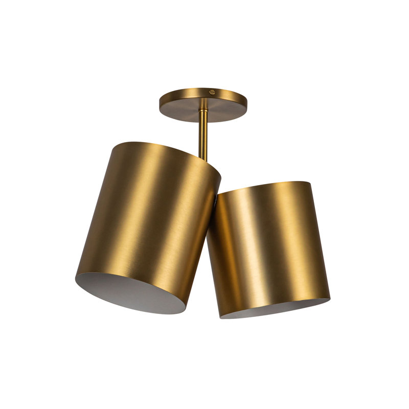 Keiko 2 - Light Semi Flush Mount, Brushed Gold