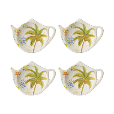 Set of 8 Teabag Holder Ikat Palm