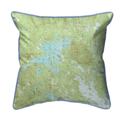 Nautical Map Outdoor Throw Pillow