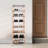 8 Tiers Tall Rectangular Acrylic Floorstanding Shoe Rack Shoe Storage Shelf For Entryway Brown Clear-20439787