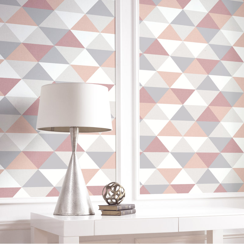 Rouleau de papier peint adhésif l 18 pi x l 20,5 po mod triangles Azu