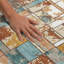 Tapis géométrique de qualité supérieure lavable à la machine Mayfield AMF2442-706217289-706217291