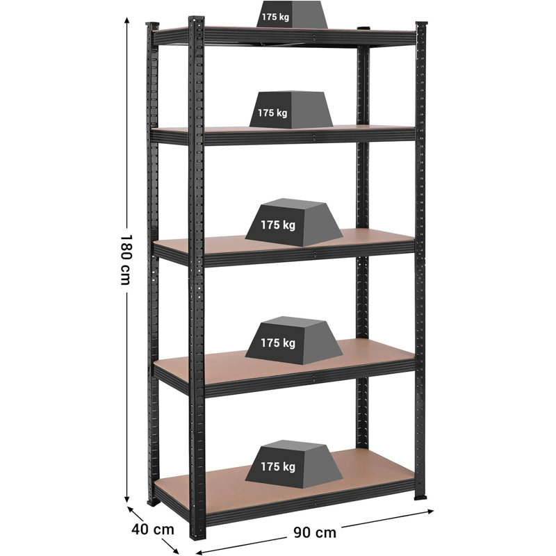 Étagère de rangement en acier Nedim