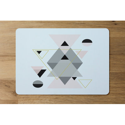Lauren Polyester-Coated Hardboard Geometric Rectangle Placemat