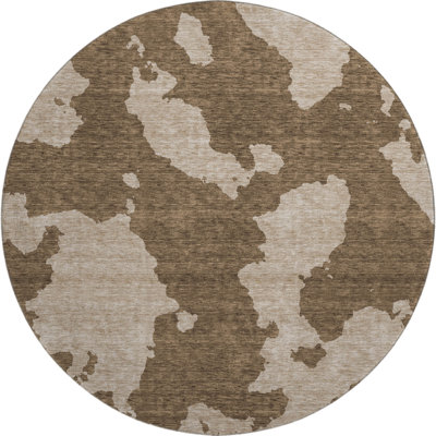 Premium Machine Washable Prisco Brown Rug