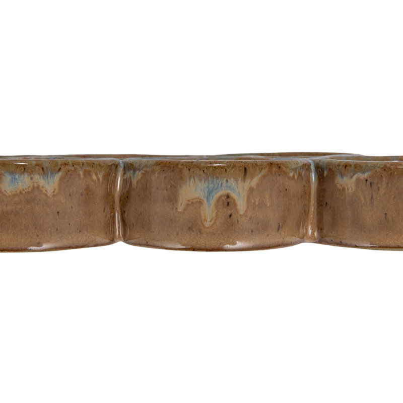 Stoneware Egg Holder with Reactive Glaze