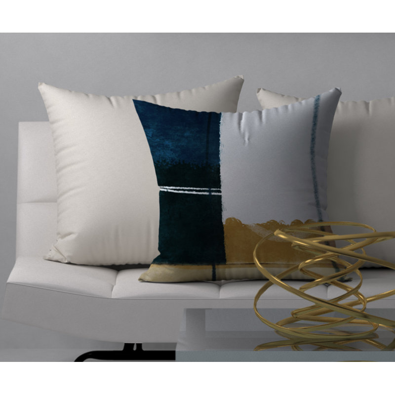 Abstract Reversible Throw Pillow, 24"x24"