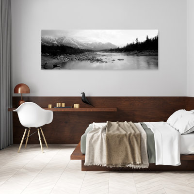 Arbre mural de paysage contemporain contemporain de rivière Kennicott, États-Unis, Alaska