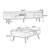 Black Walnut TV Stand and Coffee Table Set