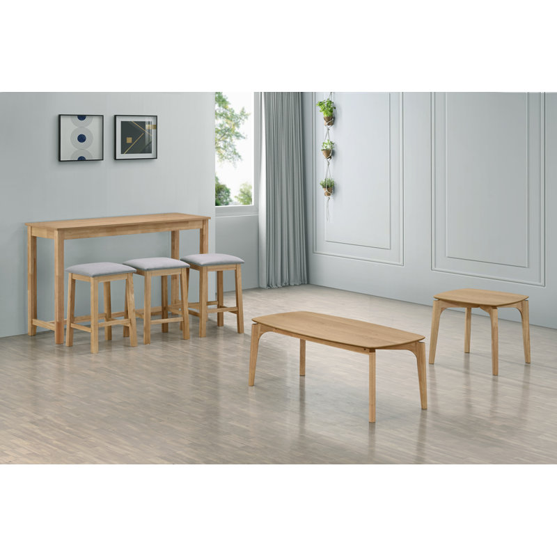 Multi-Functional 24" End Table, Natural Oak