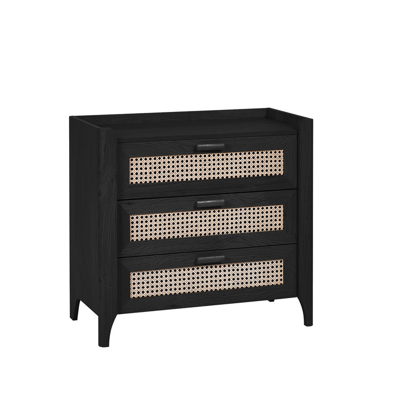 Albelo 80cm W 3 - Drawer Chest of Drawers, Black