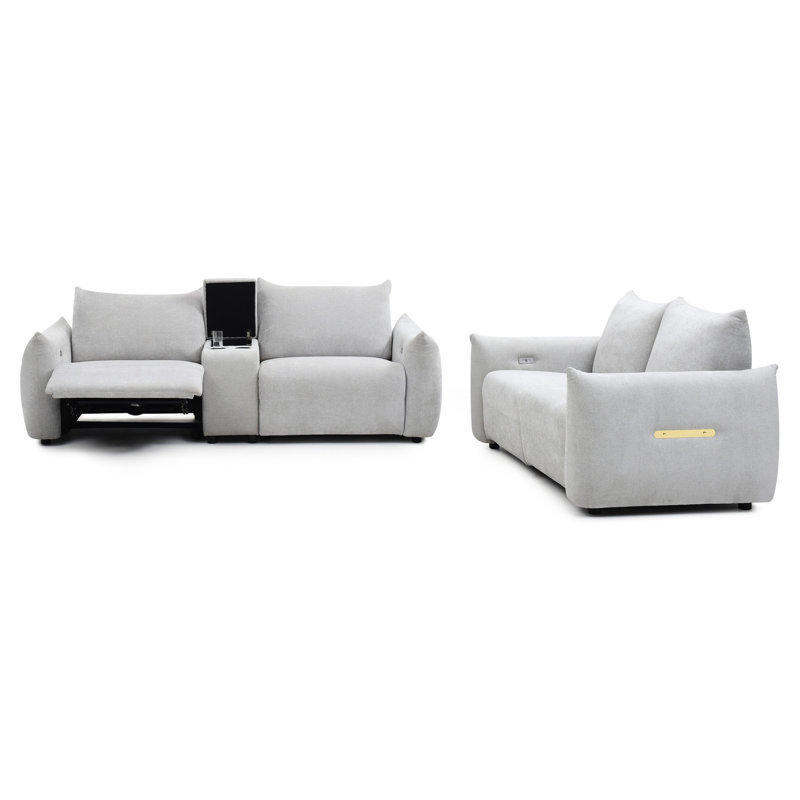 Espace de vie inclinable avec porte-gobelet, tissu d'ameublement en lin