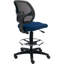 Traditional Backed Adjustable Height Ergonomic Lab Stool with Footring and Wheels-1224889559