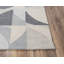 Tapis décoratif gris en laine Touffeté à la main à motif géométrique-1491148883