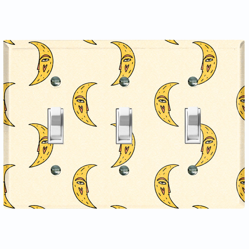 Patterned 3 - Gang Toggle Light Switch Standard Wall Plate