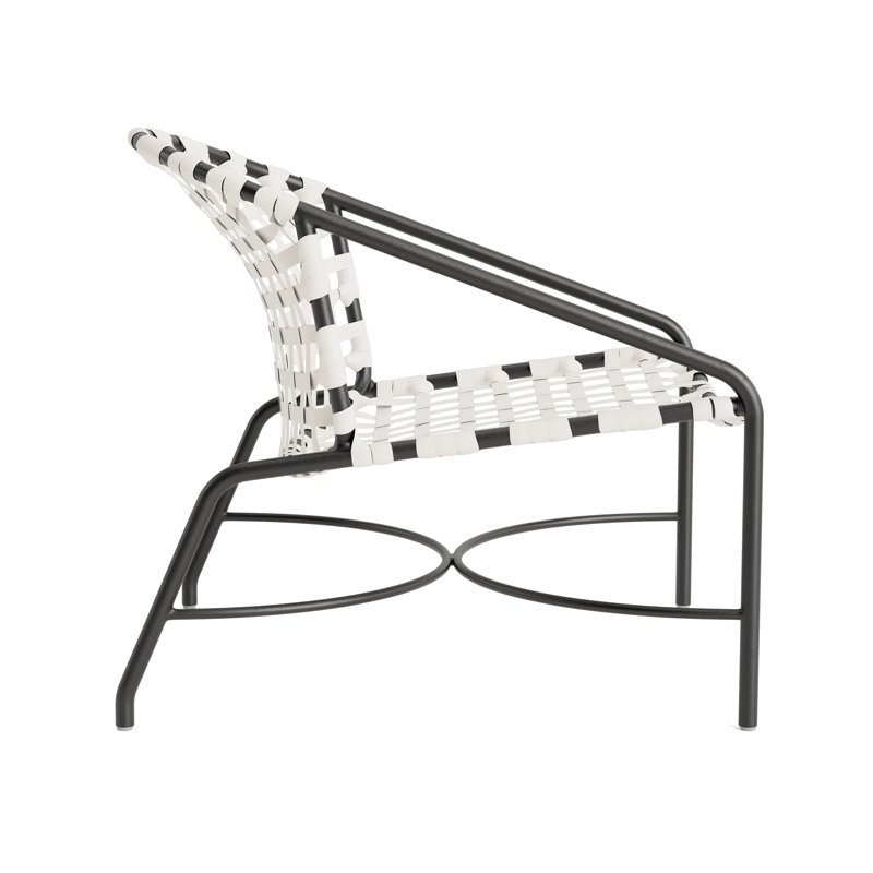 Kantan Outdoor Lounge Chair, Textured Pewter/White Lite