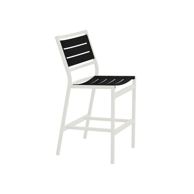Tabouret de bar 28 po Cabana Club, Obsidienne, Coquille