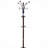 73" Tall Chrome And Wood Coat Rack-493401489
