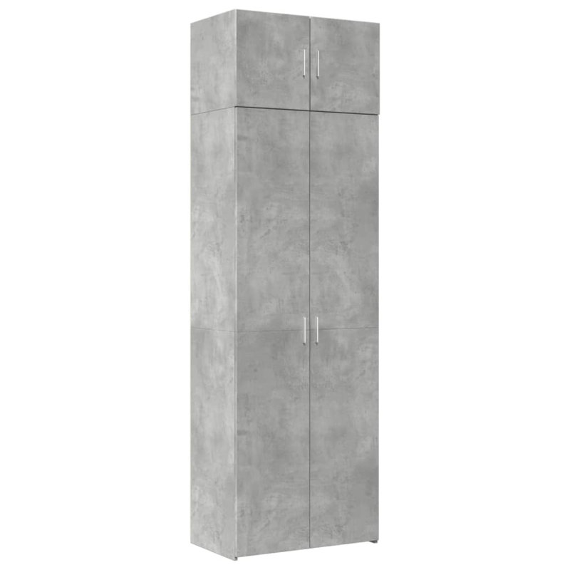 Keels Highboard, 225cm H x 70cm W x 42.5cm D, Concrete Grey
