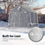 Quictent Heavy Duty 8x8FT Carport Shelter with Roll-Up Mesh Windows & Reinforced Frame, Portable Garage Canopy for Motorcycle Storage, Outdoor Equipment, Patio Furniture Cover - Silver Grey-120699717