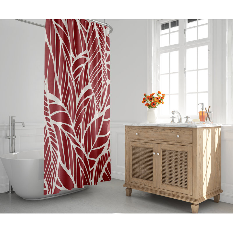 Rideau de douche Everly, Rouge
