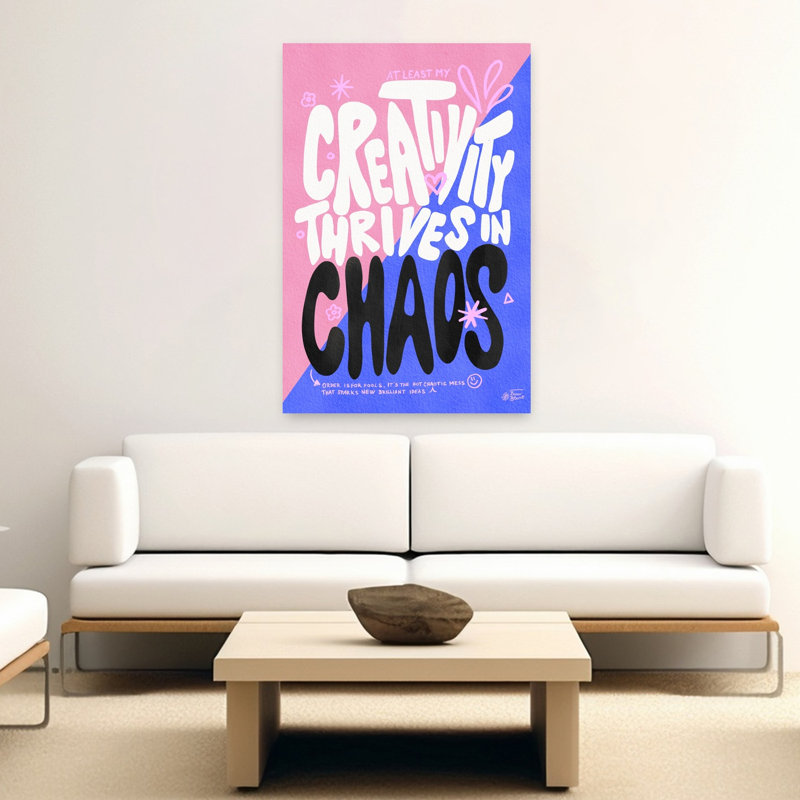 Creative Chaos Abstract Contemporary Wall Art Print, 152.4cm H x 101.6cm W