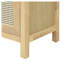 Buffet en rotin naturel Trexm avec tablettes réglables et portes à pousser, armoire de rangement moderne Boho-752713584