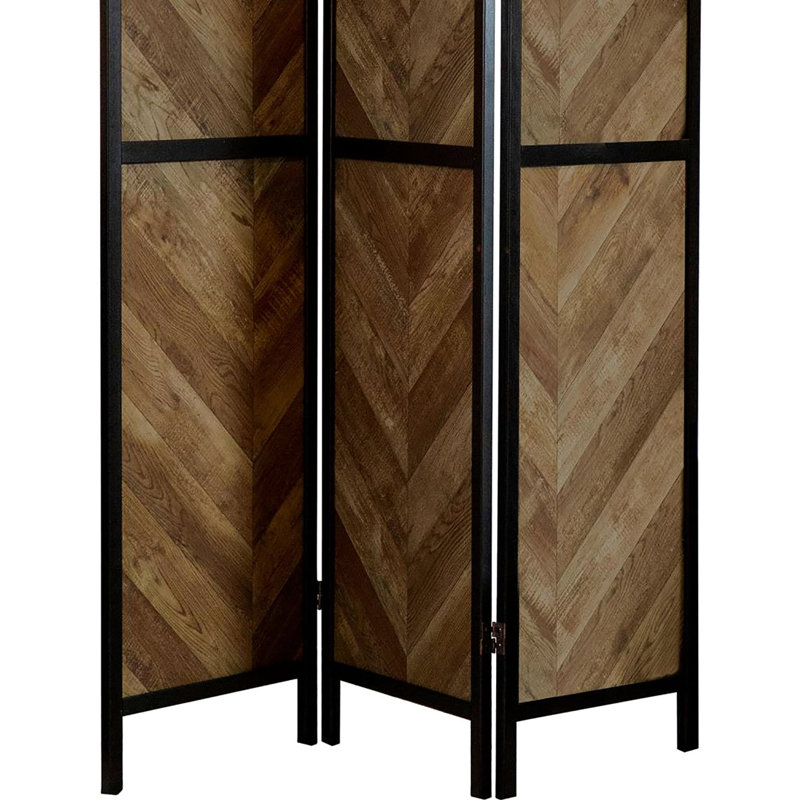 Paravent rustique à 3 chevrons, rehausseur d'intimité pour la pièce, paravent et décoration 71,04 po x 52 po x 0,76 po