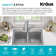 KRAUS Forteza™ 33" L Dual Mount 50/50 Double Bowl Granite Kitchen Sink