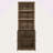 1 Doors Bookshelf With USB Port And 3 Open Shelves Bookcase Side Cabinet Storage Shelves, Rustic-325401043