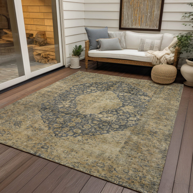 Tapis intérieur / extérieur gris Naraxa, 8' x 10'