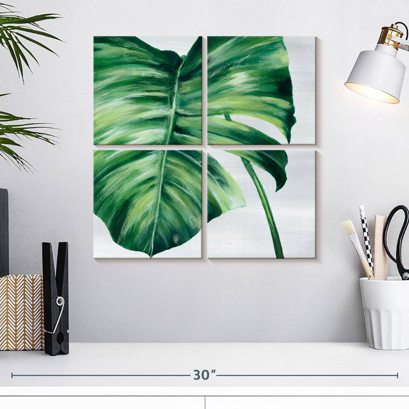 Harnek feuille tropicale II, H 18 po x l 18 po