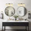 3-lamp matte black adjustable glass Vanity Light