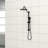 5 Function Shower System, Matte Black. 10 Inch Head & 26.3" Slide Bar . Wall Mounted, Easy To Setup. Rain, Massage, Bubbly Modes. Includes Head, Handheld, Hose. Nozzle For Cleaning. No Valve Trim Kit-118765666
