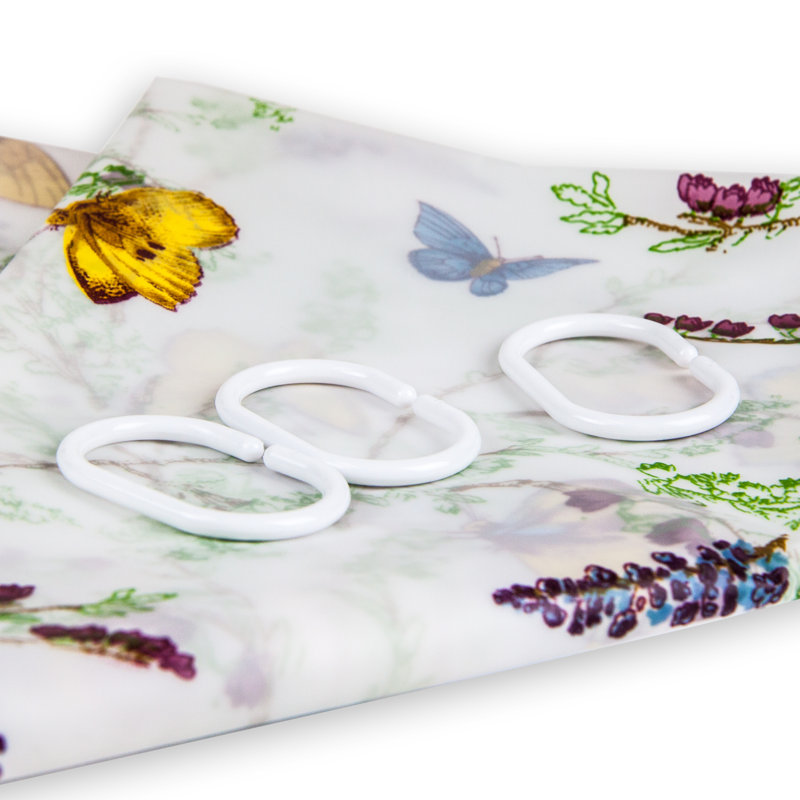Rideau de douche simple papillons volants Earby