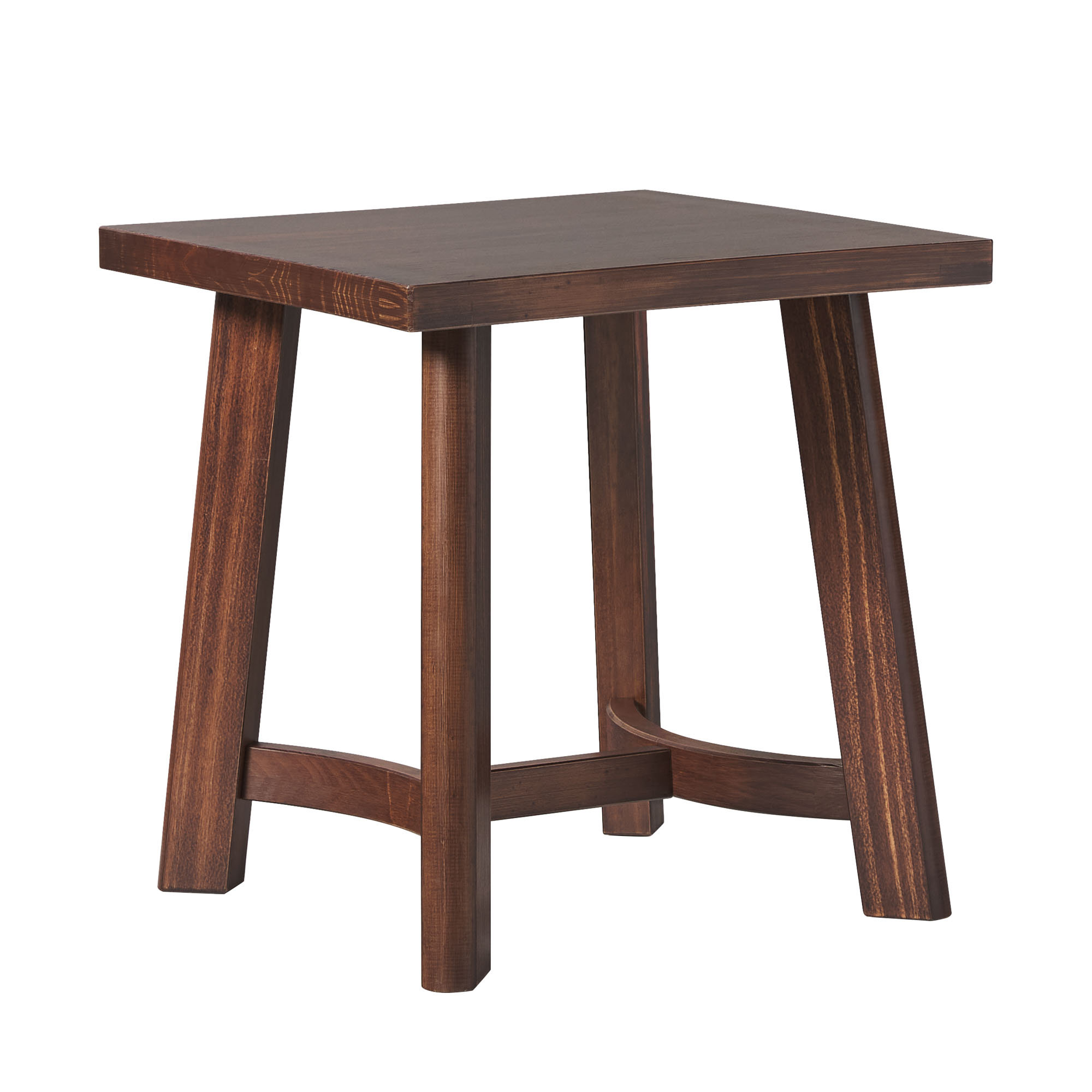 Winston Porter Modern Farmhouse Rustic Solid Wood Square Side Table ...
