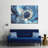 Ocean Line Swirls Abstract Canvas Print-92519017